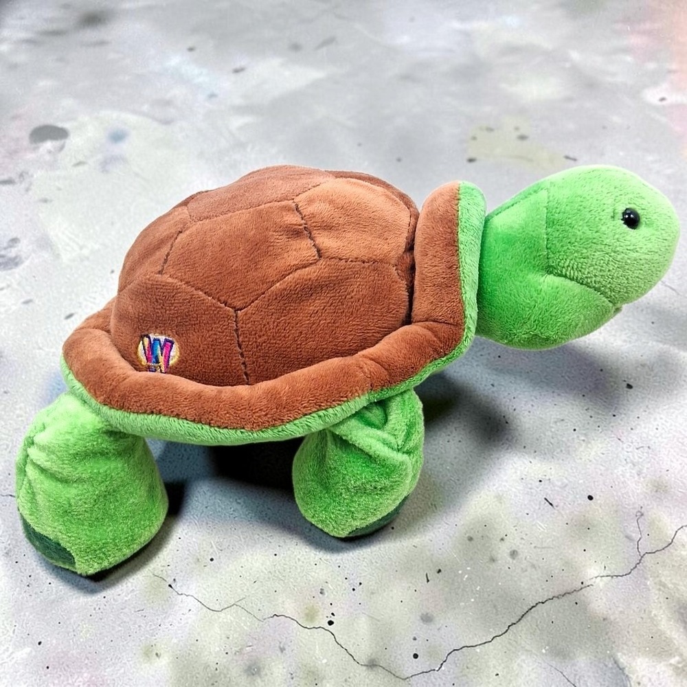 VTG Ganz Webkinz Turtle Plush HM150 Brown Green Stuffed Animal Toy 2005 No Code